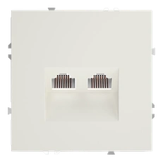 Изображение Розетка компьютерная встраиваемая VOLTUM S70 двойная RJ45+RJ45 кат.6 (хлопок)